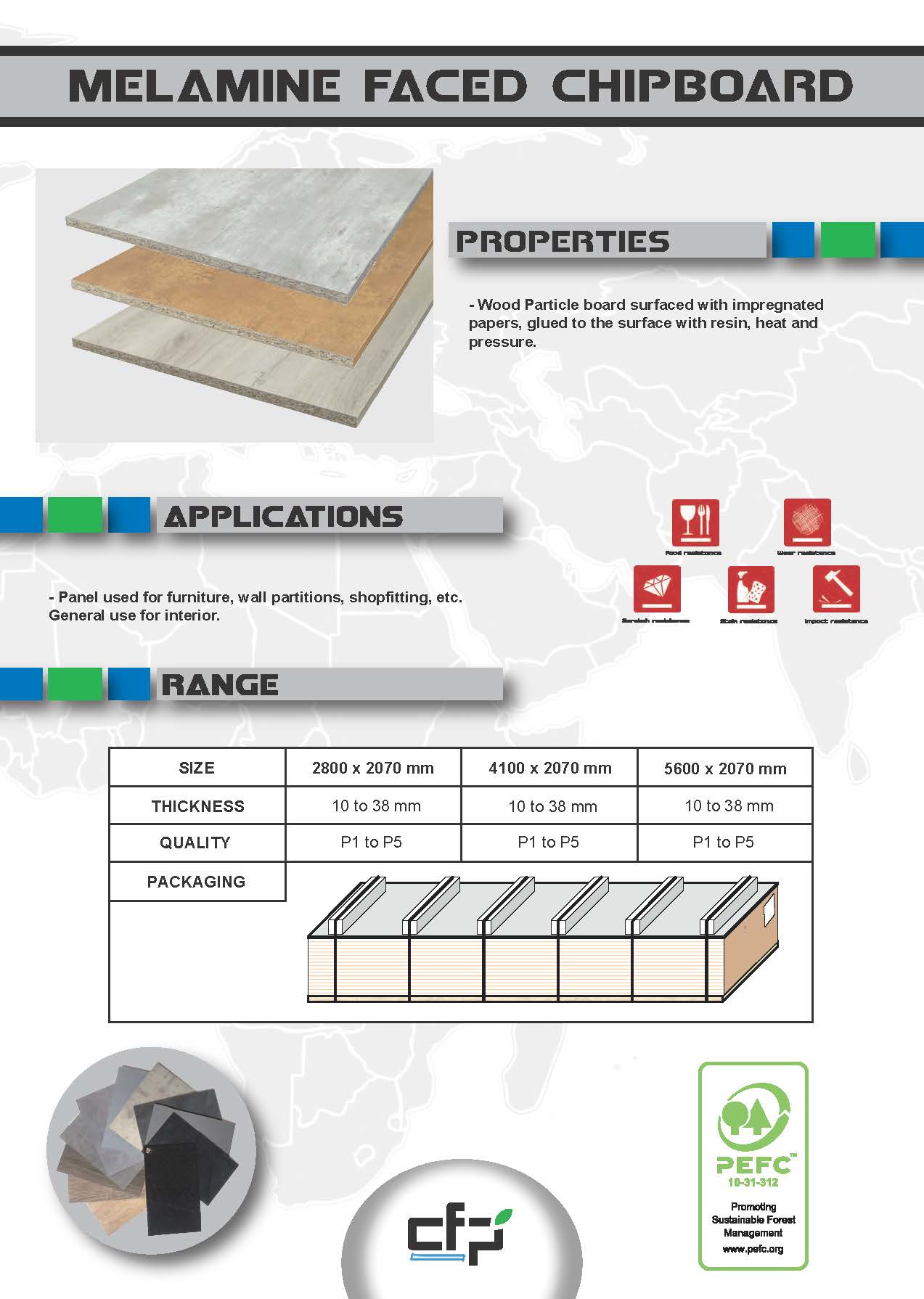 Melamine panel CFP